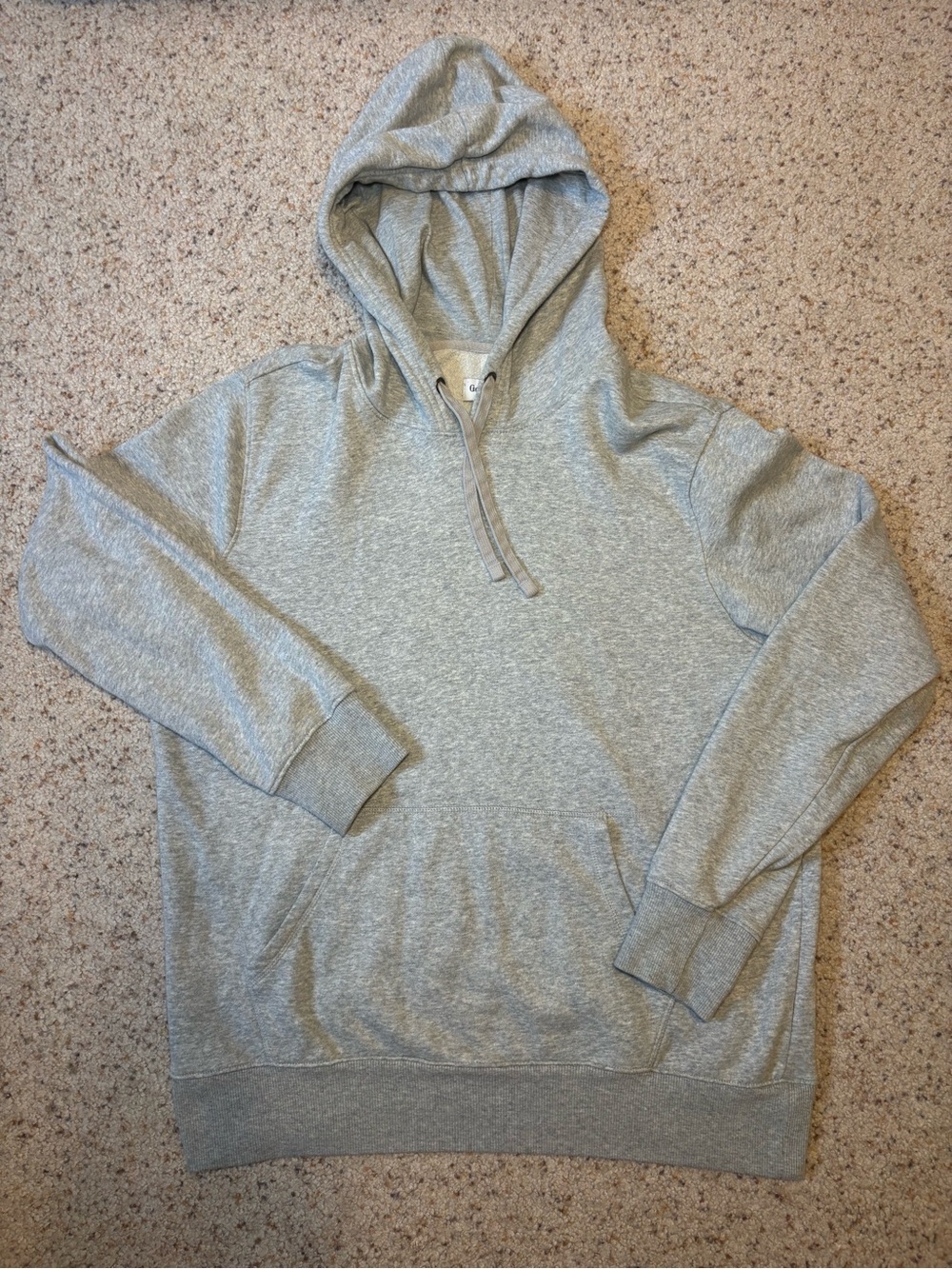 Men's Gray Hooded Pullover Sweatshirt